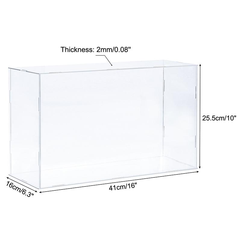 Акриловая витрина 41 размера для коллекционных предметов Сборная Прозрачная Защитная Витрина Куб Коробка для хранения Пыленепроницаемая Выставка Организация Игрушек