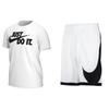 Letter Logo Print Crew Neck Short Sleeve T-Shirt And Straight Leg Shorts Set Men Set AR5007-100+DH6764-100