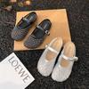 Модная обувь Женские тапочки Закрытый носок Мюли для женщин 2025 Тапочки Большой размер Плоские Новые Летние Шлепанцы Обувь Женская 2025 Женские тапочки
