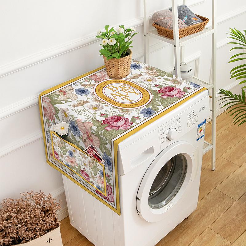 Листья Узоры Пылезащитный Чехол Стиральная Машина Пылезащитный Коврик Карманный Дизайн Красивый Холодильник Защитная Подкладка Бытовые Товары Для Дома