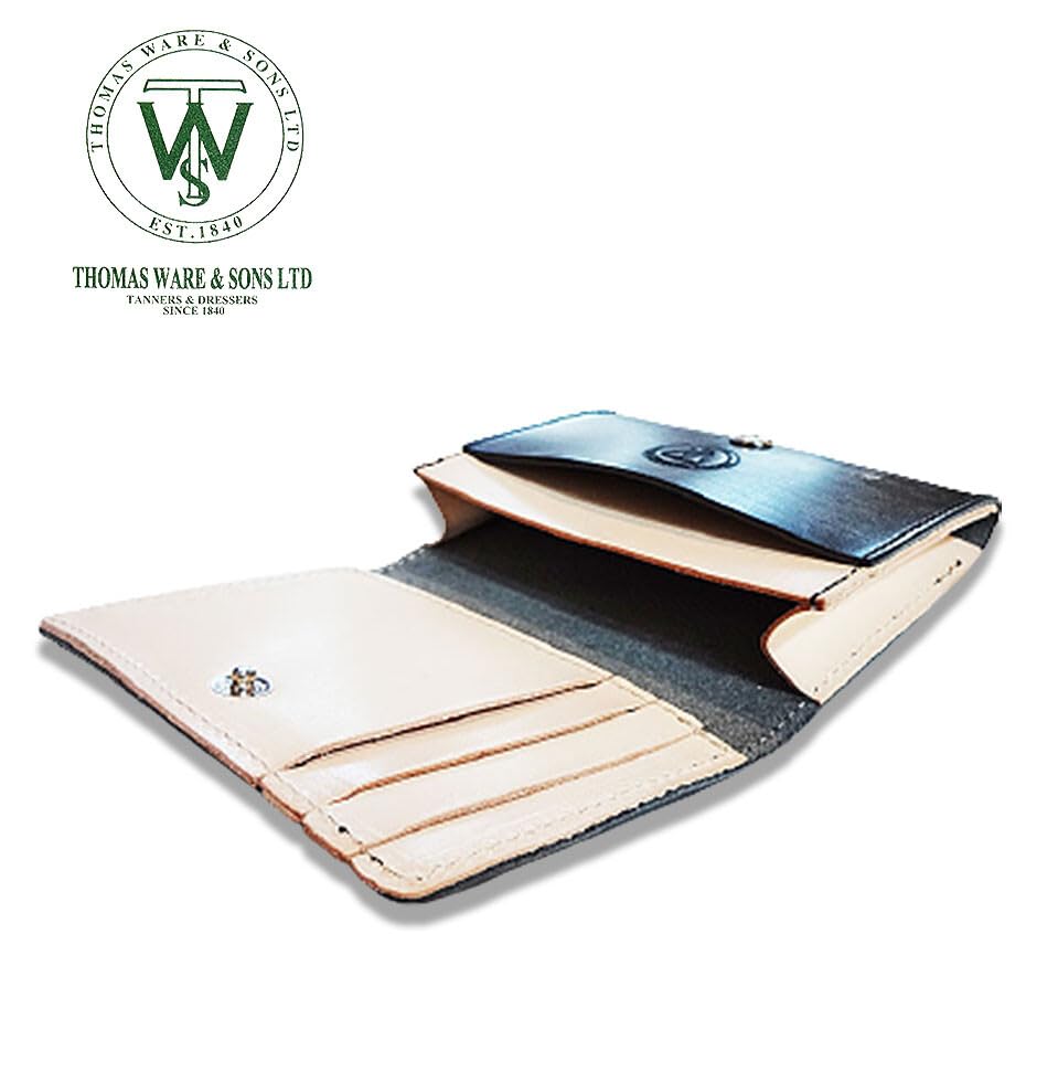 Чехол для карт из кожи Bridle, сделано в Японии, зеленый