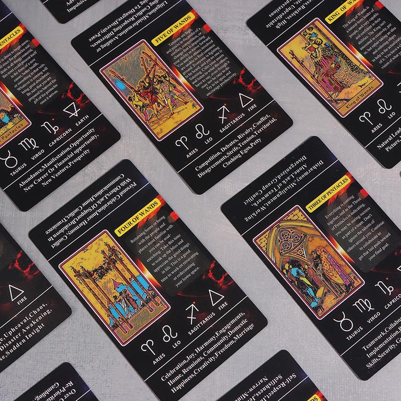 Карты Таро для начинающих со значением на них 78 шт. Карманный размер Таро Обучающая колода Гадание Предсказание Настольная игра