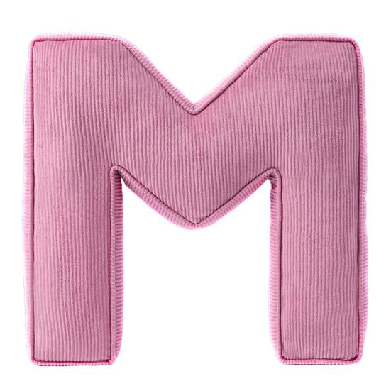 Розовая вельветовая подушка-буква от A до Z, английский алфавит, декоративная подушка для дивана, спальни, гостиной