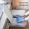 Прозрачный пластиковый контейнер для хранения под кроватью для одежды и брюк