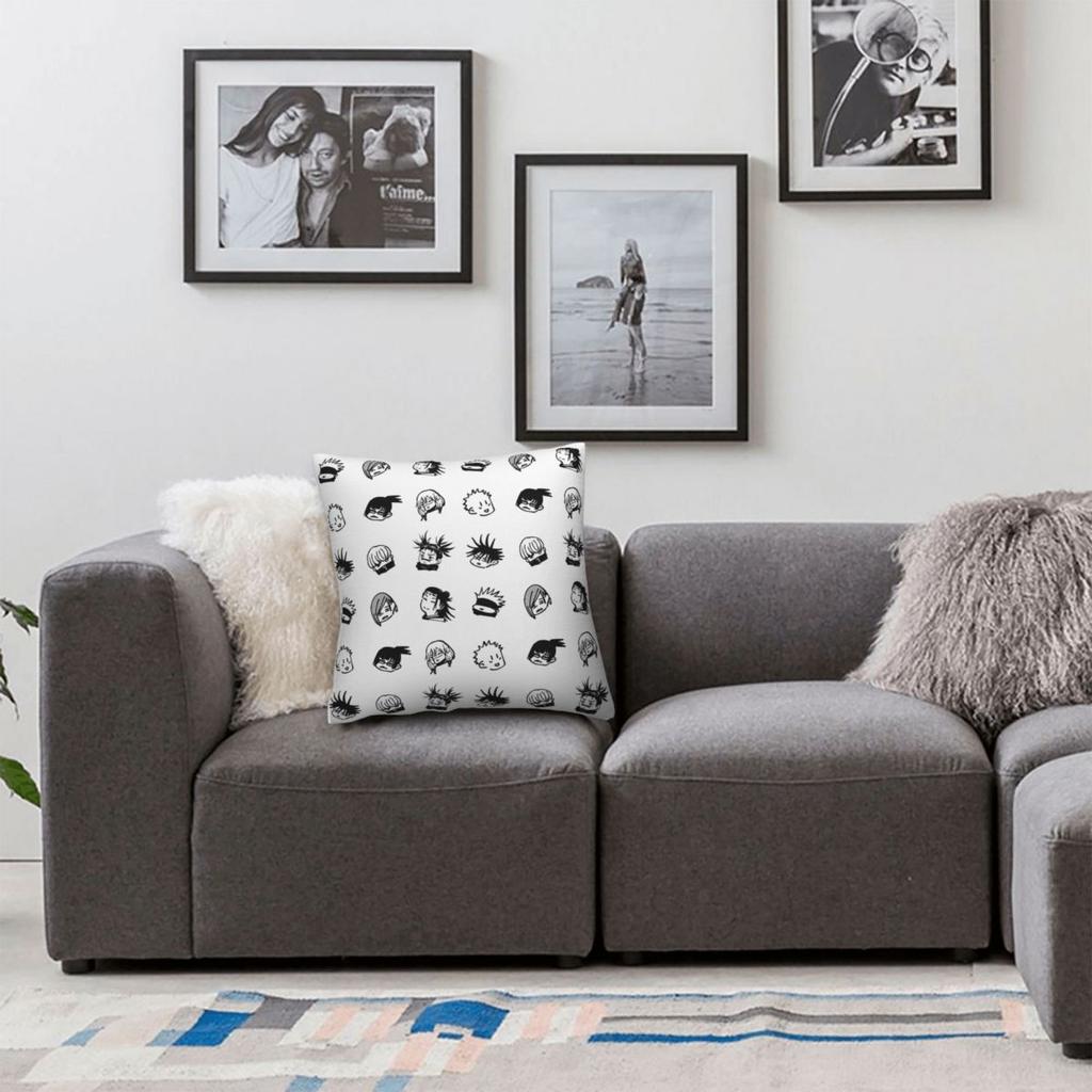 Чехол для подушки с принтом из аниме Jujutsu Kaisen, полиэстер, декоративная наволочка JJK Manga, для дома, квадратный 40x40 см