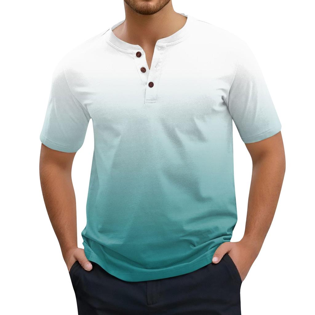 Мужская мода принтованный короткий рукав топы футболка