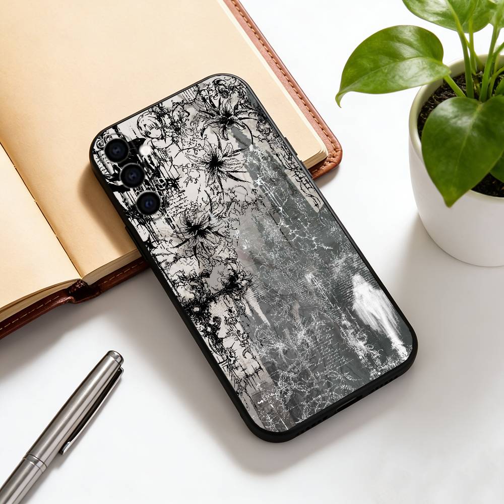 Готический кокетливый киберсигилизм Чехол для телефона для Samsung Galaxy A73,A72,A71,A70,A53,A52,A51,Мягкий силиконовый черный чехол