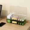 Transparent Cable Storage Box Plastic with Lid Data Line Box 7 Grids Charger Plug Finishing Box Desktop Management