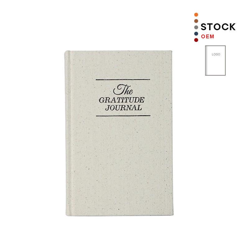 Change Original Daily Gratitude Journal Spiral Binding Fabric Cover 100 Sheets SYC for Happiness Mindfulness Reflection