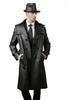 Original Lambskin Leather Handmade Overcoat Business Stylish Men's Trench Coat