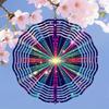 Metal Wind Chime 3D Spinning Mandala Design Neon Colorful Outdoor Garden Decor No Power Needed Rotating Art for Yard Patio
