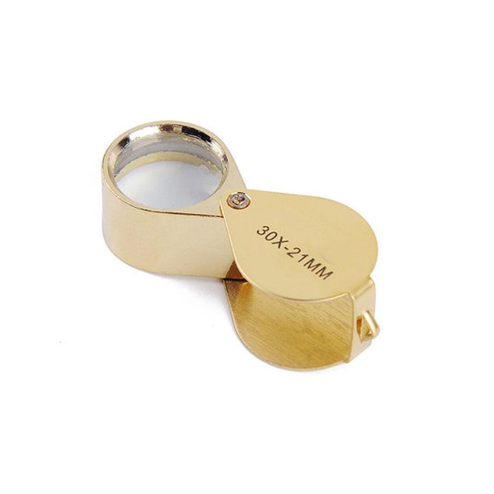 1× Ручная 30-кратная ювелирная лупа-увеличитель для ювелирных изделий и монет, складная