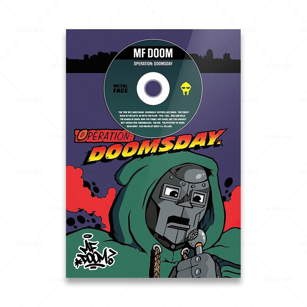 Певица Madvillain MF Doom плакаты Декор комнаты Хип-Хоп Рэп Музыкальный Альбом Звезда Настенная Картина на Холсте Для Гостиной Домашний Декор
