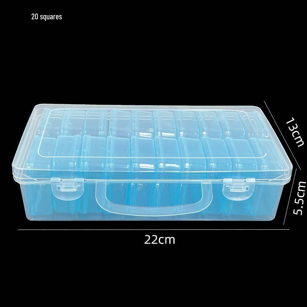 Прозрачный органайзер с 14 ячейками для хранения алмазной вышивки, бусин, лака для ногтей и ювелирных изделий