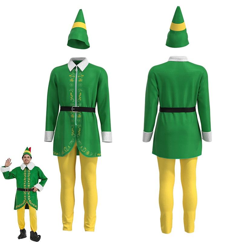 Authentic Men's Elf Cosplay Outfit For Halloween And Christmas