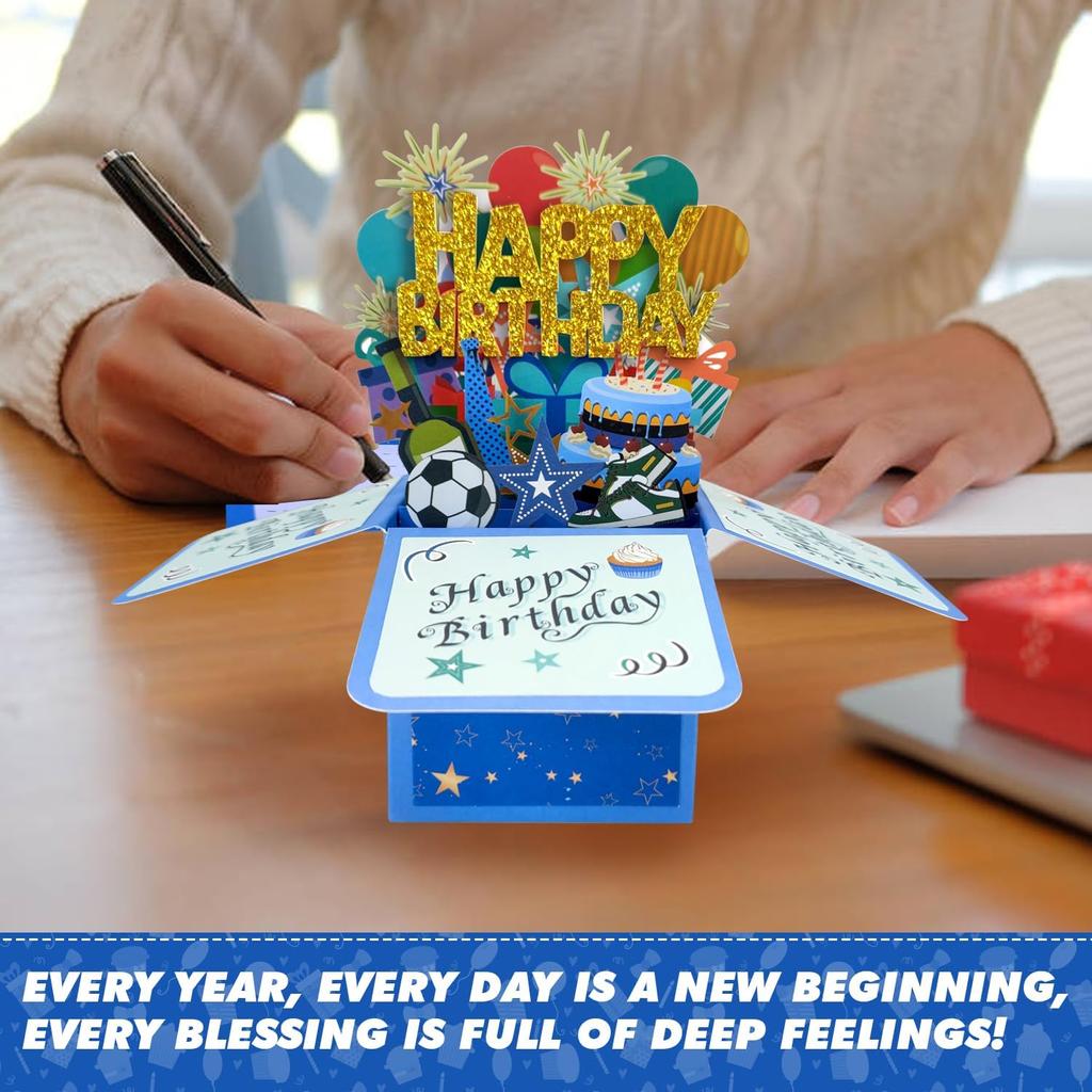 Всплывающая открытка на день рождения 3D-открытка на день рождения с конвертами и бирками для заметок, поздравительные открытки, подарки
