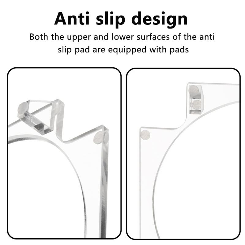 Anti-Slip Mini Desktop Computer Holder For Mac Mini M4 2024 Transparent Cooling Pc Stand Bracket Base