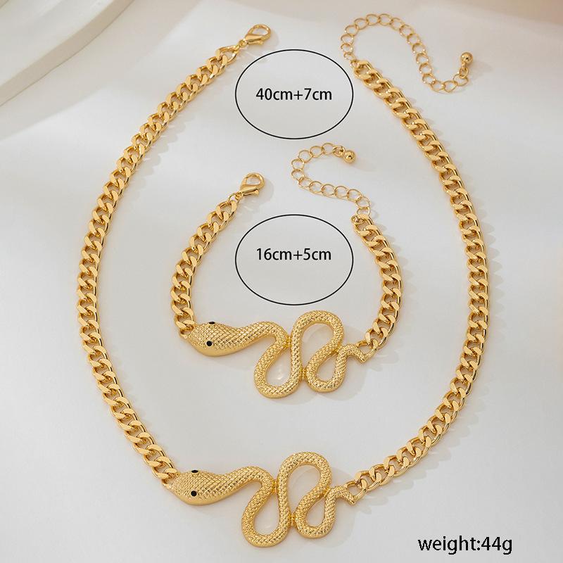 Персонализированный набор браслетов-ожерелья в виде изогнутой змеи