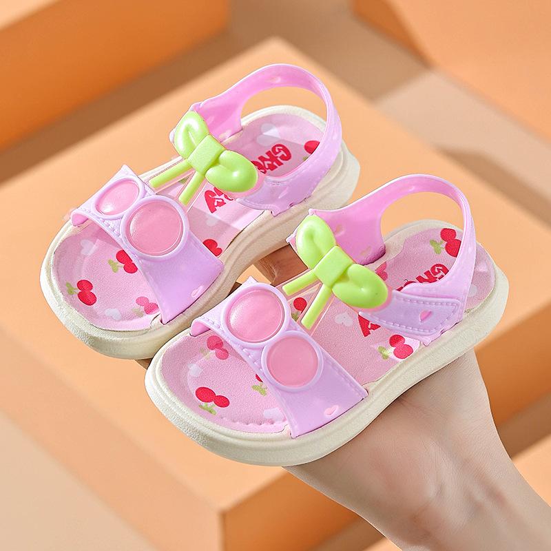 Girls Sandals Summer Children's Princess Sandals Student Soft Sole Versatile Little Girl Medium and Older Children's Beach Shoes