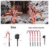 Christmas Light Pathway Candy Cane Walkway Light Solar Powered Street Lamp Outdoor Garden Yard New Year's Decoration Lamp