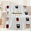 Ice Cream Logo Blanket Plush Nap Sofa rug for Living Room H-Haagen-s D-Dazs Warm Office Bedroom Birthday Home Travel Kid Gifts