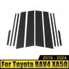 For Toyota RAV4 XA50 2019 2020 2021 2022 2023 2024 Hybrid PC Car Window Sticker Trim Mirror Window Pillar BC Column Posts Panel