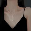 Серебряное ожерелье 925 пробы для женщин, простой кулон, индивидуальность, цепочка на ключицу, чокер, подарок на день рождения для друзей, изысканные украшения