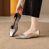 Горячая Распродажа Женские Босоножки на Каблуке Квадратный Носок Повседневные Лоферы Женские 2025 новый Тренд Летнее Платье Мягкая Кожа Комфорт Неглубокие Zapatos