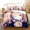 Комплект постельного белья 3D Anime Danganronpa, пододеяльник, одеяло, комплект постельного белья, наволочка, размер King Queen Twin для мальчиков и девочек для взрослых