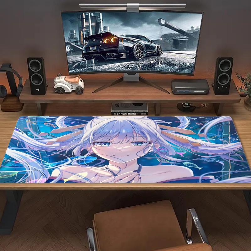 Cosmic Princess Kaguya Mouse Pad Large Gaming Table Cushion Nonslip Laptop Tablet Big Mousepad Xxl Mat Mini Pc Playmat With Lock Edge