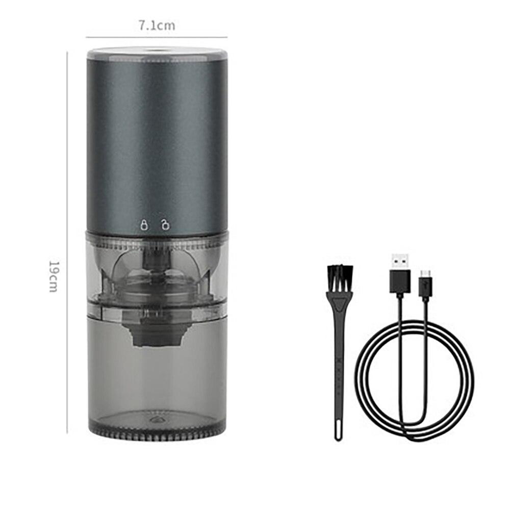 Electric Coffee Grinder LED Display Baking Paint Pulverizer Black Pepper Grinder Rechargeable Portable Automatic Machine