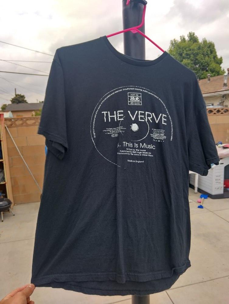 Футболка The Verve 1995 This Is Music Черная Хлопковая Размер S-5XL Унисекс