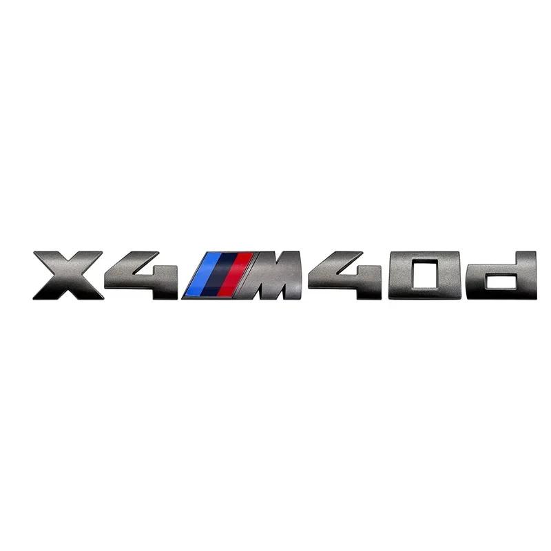 7.3cm for M logo new gray ABS letter sticker trunk badge For BMW X3 M40D 40I X4 M40D X5 M50D 50I X6 M50D 50I X7 M50D 50I DA9