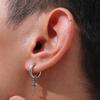 Gothic Sword Shaped Hoop Earrings for Men Boys,Stainless Steel Cross Earrings,Rock Punk Jewelry Anniversary Birthday Gifts
