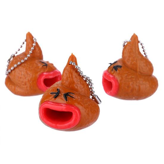Anti-stress Tongue Out Poop Toy Universal Finger High Elasticity Tricky Squeeze Prank