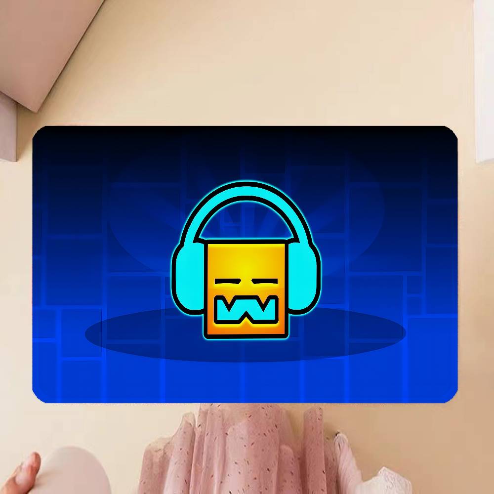 Мультяшная игровая коврик для кухни Geometry Dash Декор детской комнаты спальни Балкон Противоскользящий коврик для двери Гостиная Alfombra
