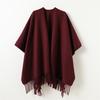 Minimalist Atmosphere Autumn And Winter Men'S And Women'S Double-Sided Shawls With Imitation Cashmere High-End Warm Fringed Scarf Cape
