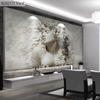 Фреска 3D Стерео Тиснение Абстрактная Красота Боди-Арт Настенная Живопись Гостиная Диван Спальня Украшение Дома Фото Обои