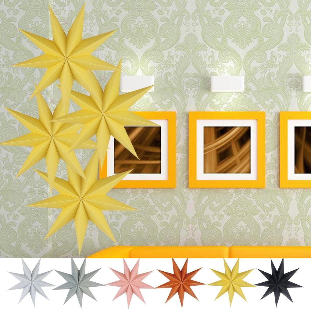 Девятиугольная звезда своими руками сложенная подвесная бумажная звезда рождество свадьба день рождения украшение окна дома