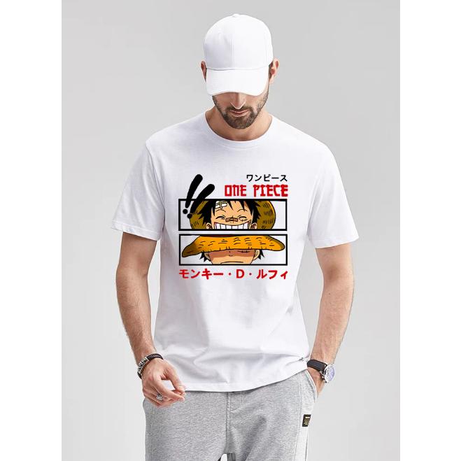Nika Luffy Gear 5 ONE PIECE Anime Men Women Summer T-shirt Oversized Harajuku Oversized Retro Short-sleeved Casual Comfort Y2k