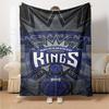 Фланелевое одеяло с принтом Sacramento Kings Высококачественное Теплое Уютное Покрывало для Всех Сезонов Идеально для Подарков Декор Дома