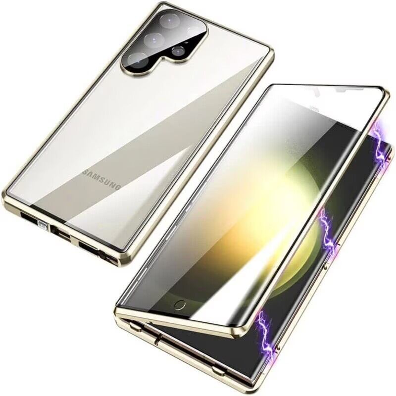 Чехол для Samsung Galaxy S26 Ultra S26+ Plus с двусторонним закаленным стеклом и металлической рамкой, бамперами для телефона, защитой всей камеры