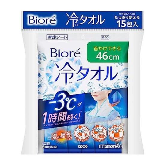 Bioré оптовая покупка Biore охлаждающее полотенце набор из 3 штук (5 штук x 3 набора) без запаха.