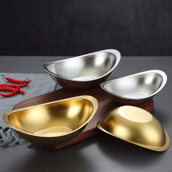 Modern Heat-resistant Reusable 3 Sizes Large Capacity Stainless Steel Tray Kitchen Supplies Salad Bowl