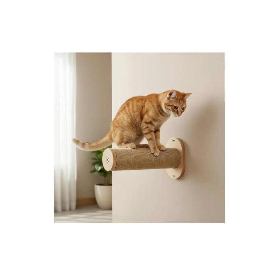 Cat Wall Furniture Set Sturdy Wood Wooden Cat Wall Perch Long-Lasting Material Modern Design for Living Room