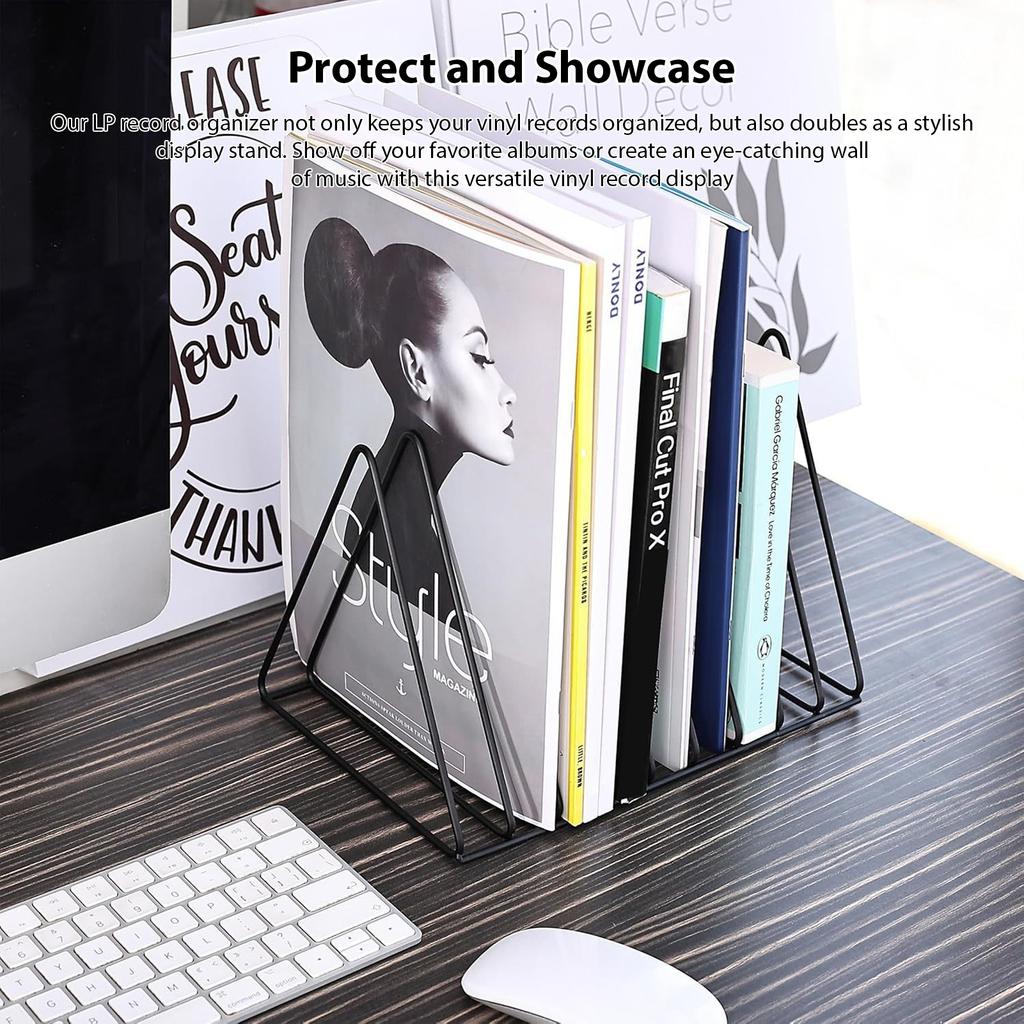 Держатель виниловых пластинок, металлическая стойка для хранения на 9 слотов, органайзер для хранения виниловых альбомов, журналов, CD-альбомов