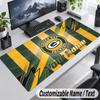 Custom Name Text Mouse Pad Green Bay Packers Personalized Desk Pad For Work And Gaming