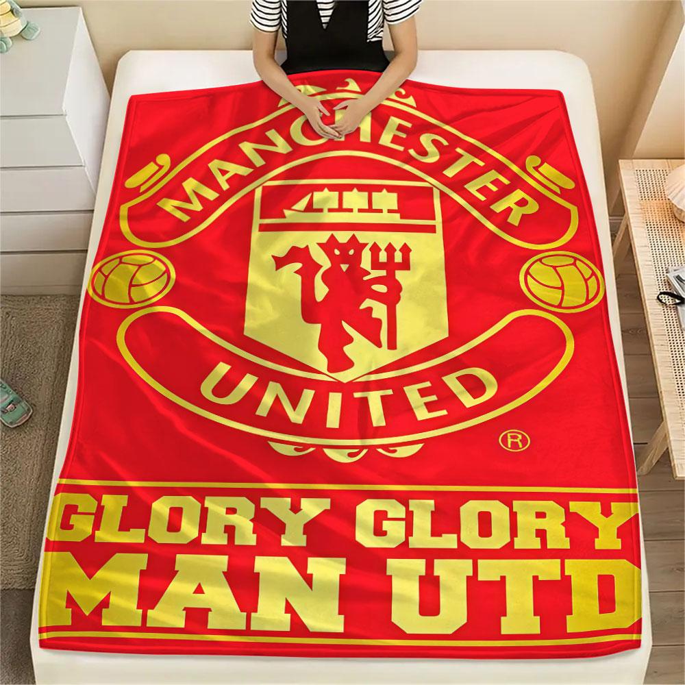 Round MUFC Rug Blanket, High quality Comfortable for All Seasons, Home Decor, Warmth and Comfort