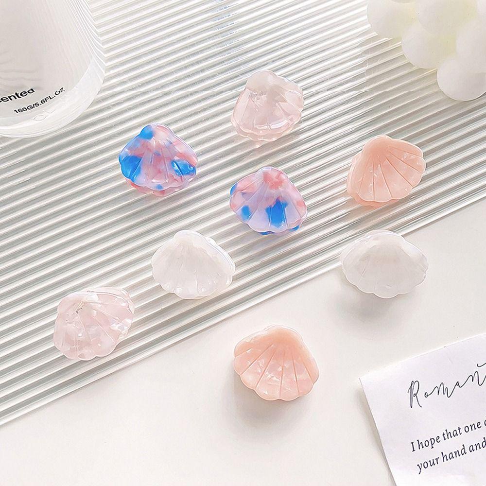 Fan Shape Mini Hairpin Acetate Small Hairgrips Cute Shell Shape Hair Clips Female/Children