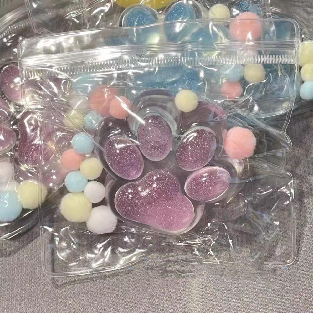 Мягкая игрушка-антистресс в виде кошачьей лапки, силиконовая игрушка-антистресс в виде кошачьей лапки, интересная игрушка-антистресс в виде кошачьей лапки, для детей